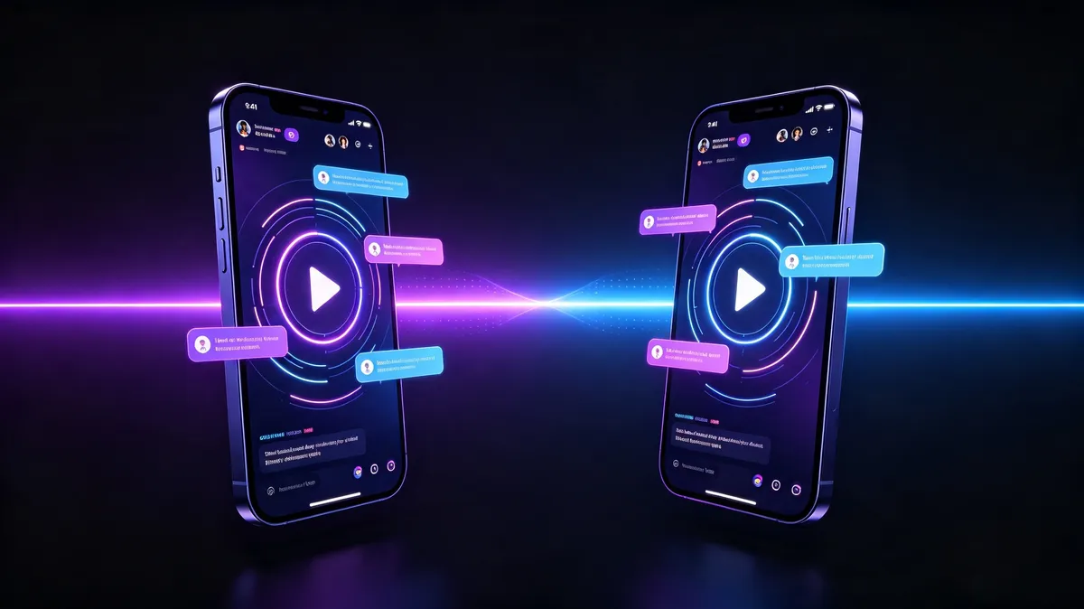 Two streaming platform screens compared side by side