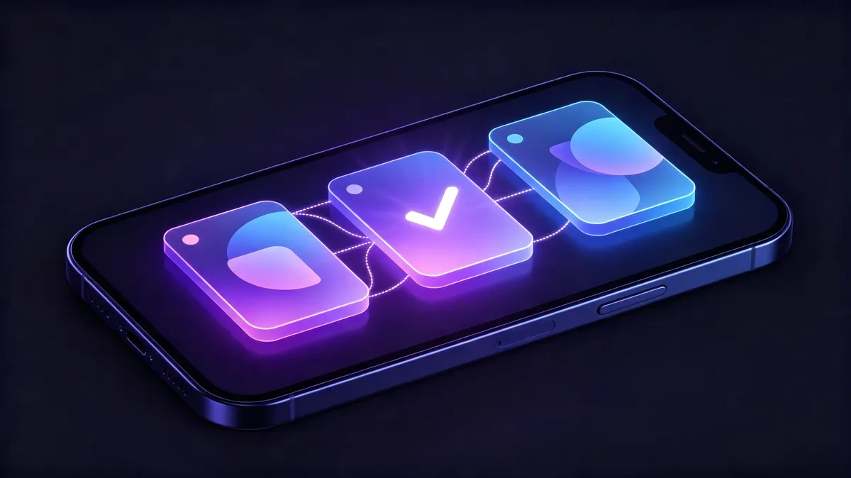 Three app options with a checkmark highlighting the best choice