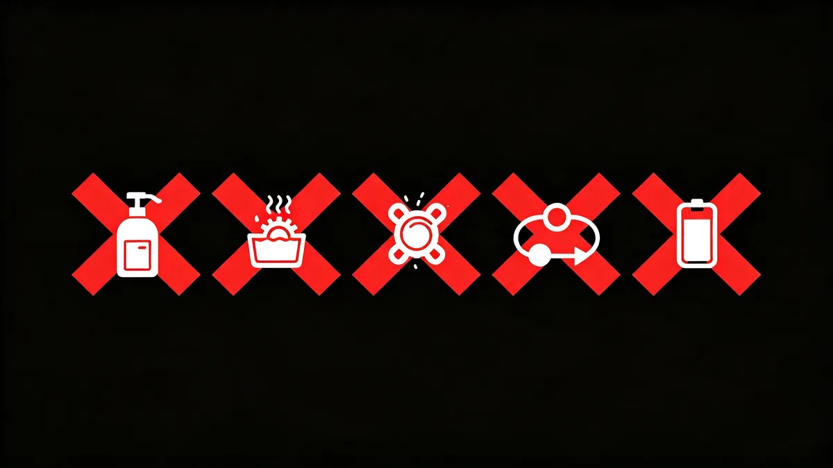Material comparison icons — water drop for silicone, spray for TPE, flame for glass